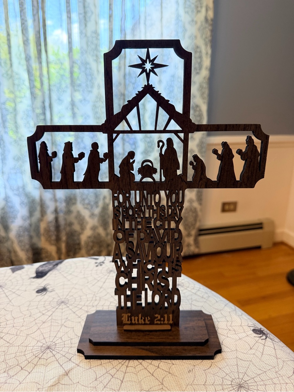 Handmade by me Luke 2:11 wood shelf sign 1/2” thick - Picture 12 of 15